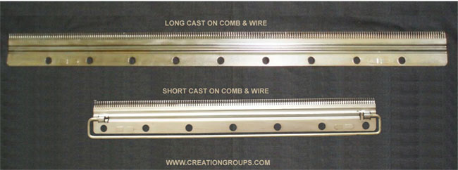 Cast-on Comb Set for Brother 4.5mm Standard Gauge Ribber KR850 KR838 KR830 KR710 Silver Reed SRP50 SRP60N