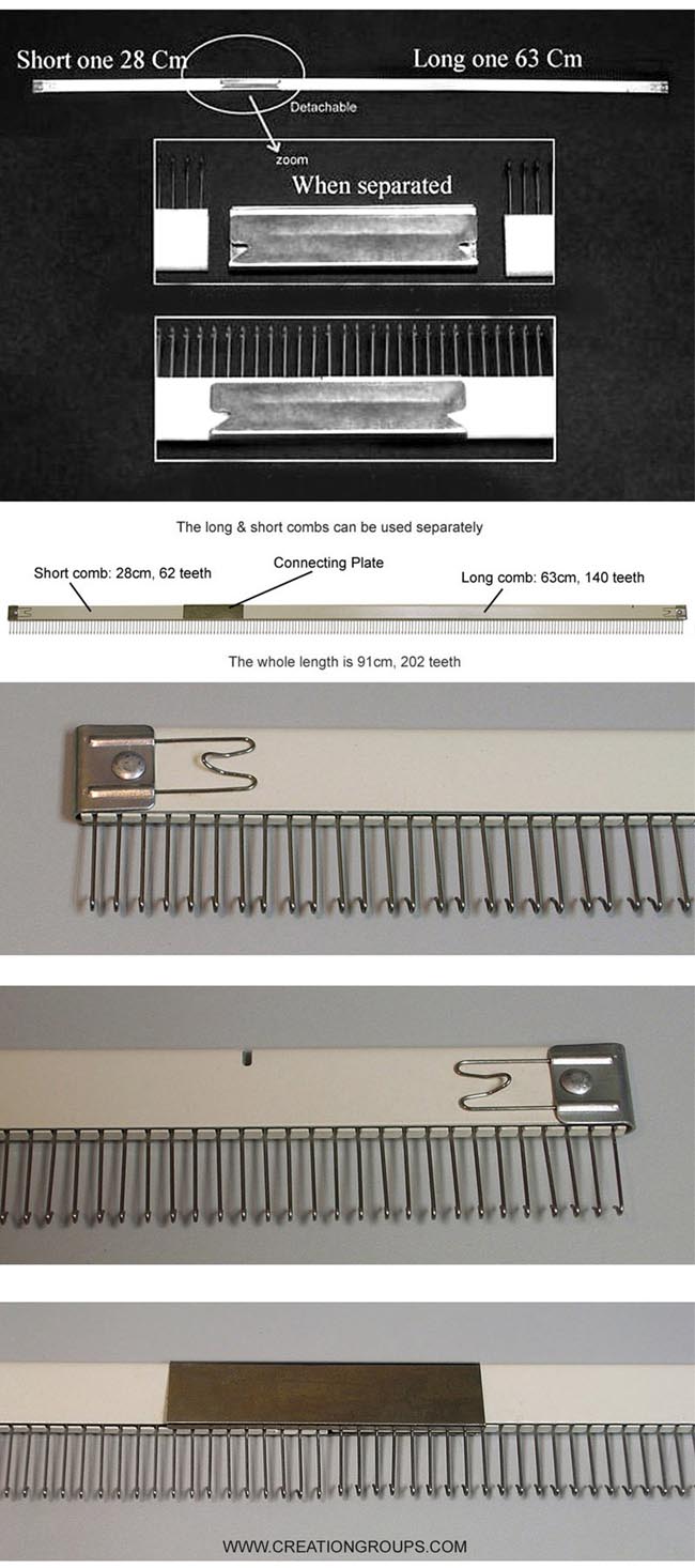 Cast on Comb Set for Brother 4.5mm (5.6 gauge) Knitting Machine KH860 KH868 KH940 KH965 KH970