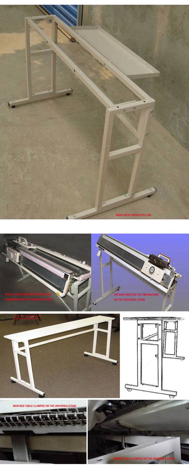 New Universal Knitting Machine Stand/Table for All Brother Silver Reed Knitting Machine
