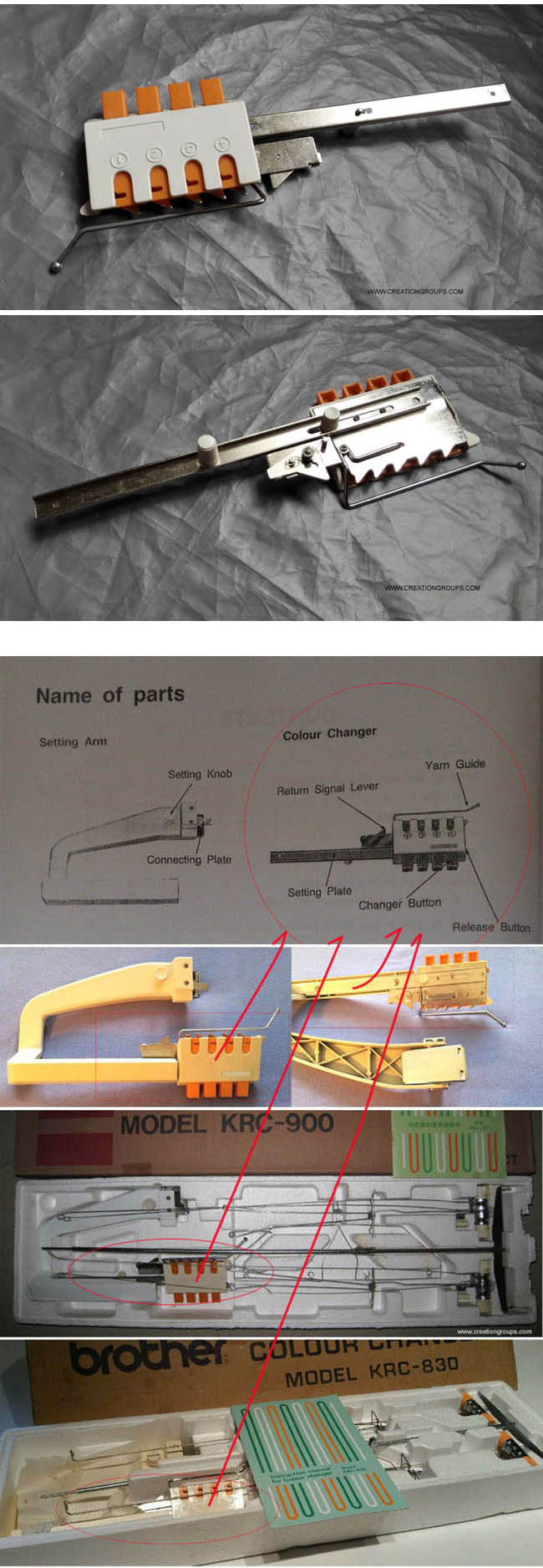 Changer Head for Brother Color Changer KRC900 KRC830 on 4.5mm 9mm Knitting Machine