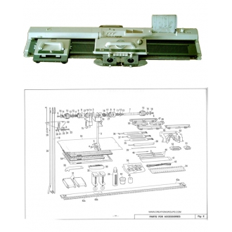 Creative KH868 Standard Gauge Punch Card Knitting Machine with Lace Carriage