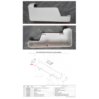 Side Cover for Top Cover L for Silver Reed SK280 Artisan 245 Main Bed