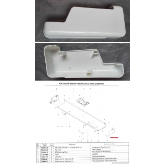 Side Cover for Top Cover R for Silver Reed SK280 SK260 Artisan 245 Main Bed