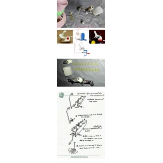 New Yarn Wax Stand and Tension Unit + Wax for Wool Winder Yarn Winder of Brother KnitKing Silver Reed