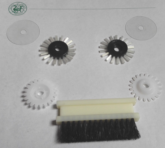 Round Brush B + Cover + Fabric Gear + Cleaning Brush for Silver Reed  SK210 SK280 SK360 740