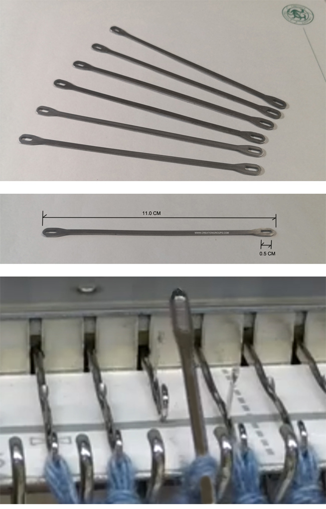 6New Double Eye Needle Transfer Tool - 11cm Long for 6mm 6.5mm 7mm 8mm 9mm Knitting Machine